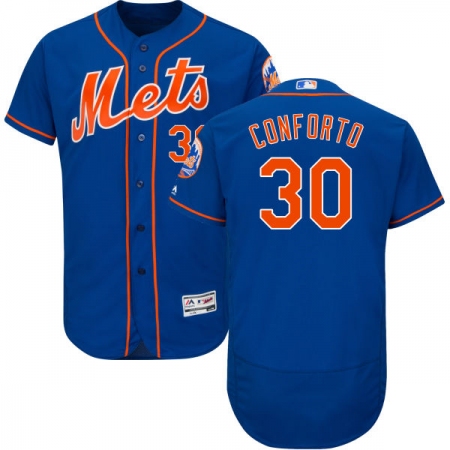 Men's Majestic New York Mets #30 Michael Conforto Royal Blue Alternate Flex Base Authentic Collection MLB Jersey