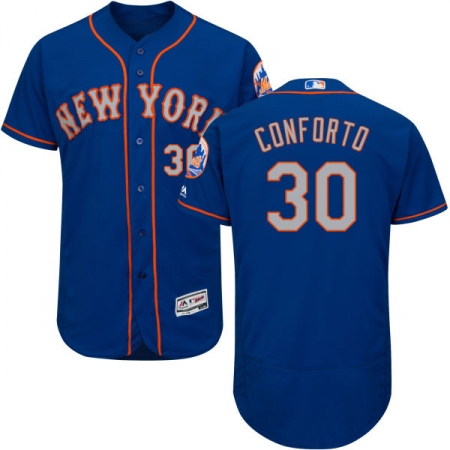 Men's Majestic New York Mets #30 Michael Conforto Royal/Gray Alternate Flex Base Authentic Collection MLB Jersey
