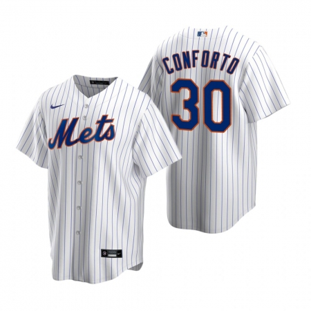 Men's Nike New York Mets #30 Michael Conforto White 2020 Home Stitched Baseball Jersey
