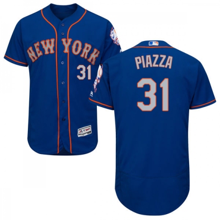 Men's Majestic New York Mets #31 Mike Piazza Royal/Gray Alternate Flex Base Authentic Collection MLB Jersey