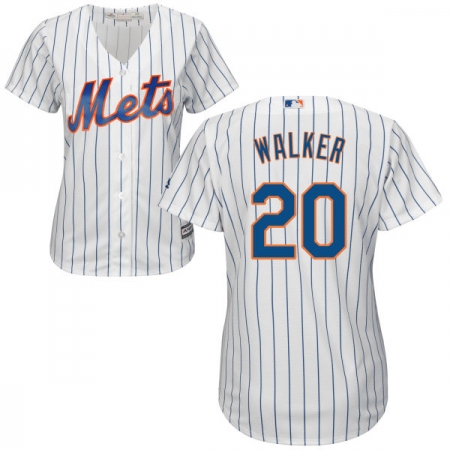 Women's Majestic New York Mets #20 Neil Walker Replica White Home Cool Base MLB Jersey