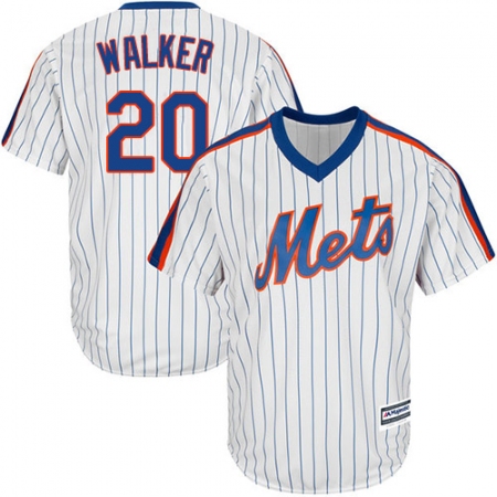 Youth Majestic New York Mets #20 Neil Walker Authentic White Alternate Cool Base MLB Jersey