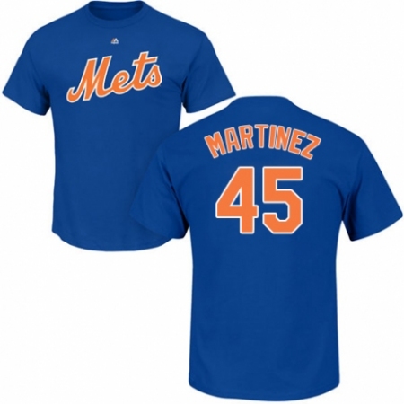 MLB Nike New York Mets #45 Pedro Martinez Royal Blue Name & Number T-Shirt