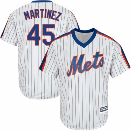 Youth Majestic New York Mets #45 Pedro Martinez Authentic White Alternate Cool Base MLB Jersey