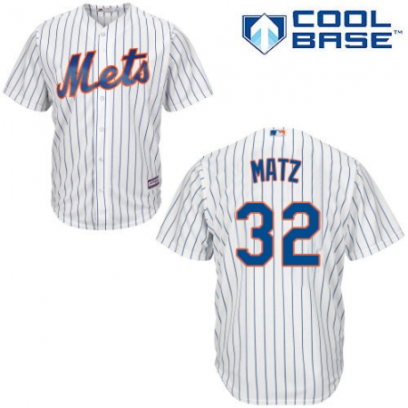 Men's Majestic New York Mets #32 Steven Matz Replica White Home Cool Base MLB Jersey