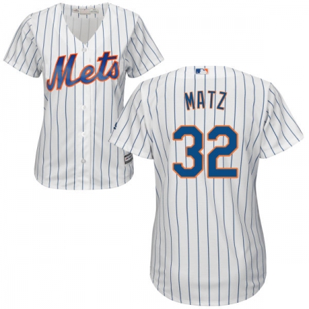 Women's Majestic New York Mets #32 Steven Matz Authentic White Home Cool Base MLB Jersey